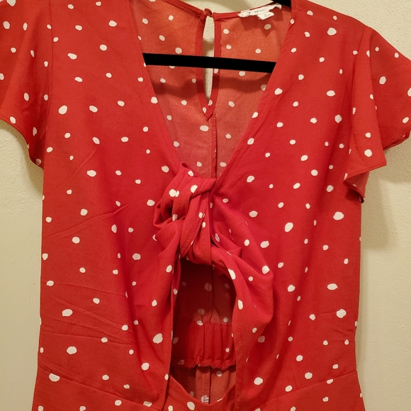 Summer Time Red Polkadot Dress - Picture 3 of 5